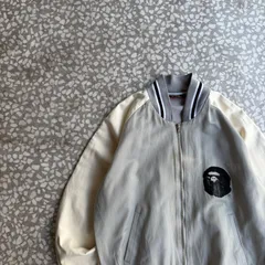A Bathing Ape / 2001s stadium jacket エイプ　スタジャン　初期　背面ロゴ　ストリート　裏原　NIGO  窪塚洋介　当時もの　ベースボールジャケット sk8のサムネイル