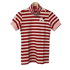 archivio(アルチビオ) 半袖カットソー サイズ36 S レディース美品  - レッド×白 ハイネック/スパンコールのサムネイル