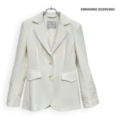 ERMANNO SCERVINO エルマンノ シェルヴィーノ 刺繍 テーラード ジャケット Size36のサムネイル