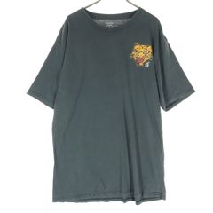 ネイバーフッド 虎 福 刺繍 ベトジャン風 Tシャツ チャコールグレー M 