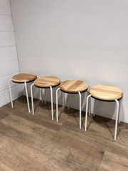 希少 オールドイケア 黒クロコダイル調スタッキングスツール 4脚セット 