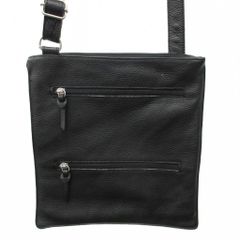 美品 FFI イタリア製 本革 シボレザー ショルダーバッグ 黒 サコッシュ 