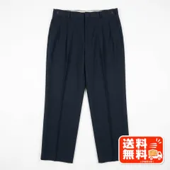 ネイビー スラックス パンツ ツータック センタープレス 古着 UNITED TOKYO風のサムネイル
