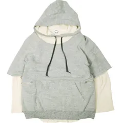 SUNSEA サンシー 日本製 名作 Broken 3way 2tone hooded parka 壊れたパーカー SNS-11S03 3 GRAY/IVORY レイヤード スウェット サーマル トップス g26769のサムネイル