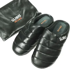 SUBU x BEAMS スブ ビームス 別注 フェイクレザー サンダル 2021 0(22cm-23.5cm) BLACK ダウン シューズ g26714のサムネイル