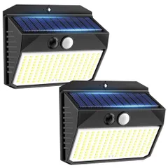【150LED・高輝度】CHORTAUセンサーライト屋外ソーラー人感3つ点灯モード白色光IP65防水人感センサー防犯ライト自動点灯180°広のサムネイル