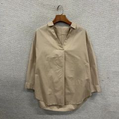 LOUNIE ルーニィ 新品タグ付き フレアシャツ ブラウス 38 キャメル 