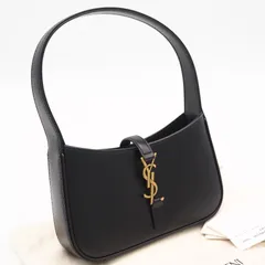 ★3日以内返品可★極美品 SAINT LAURENT PARIS サンローランパリ カーフスキンレザー LE 5 A 7 ミニ 710318 ハンドバッグ ブラック カーフレザー レディースのサムネイル
