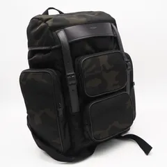 ★3日以内返品可★極美品 SAINT LAURENT PARIS サンローランパリ ナイロン シティ マルチポケット バックパック HUNT カモフラージュ 437110 リュック・デイパック カーキ グリーン ブラック ナイロン メンズのサムネイル