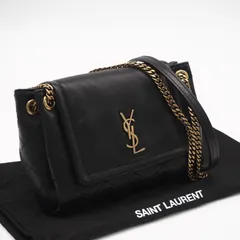 ★3日以内返品可★美品 SAINT LAURENT PARIS サンローランパリ ラムスキン ノリータ ミニ 672738 ショルダーバッグ ブラック ラムスキン レディースのサムネイル