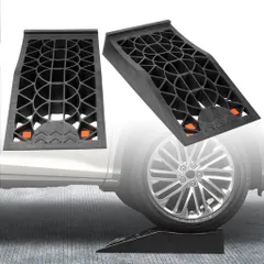 Donextカースロープリフト耐荷重6tタイヤ止め整備用低間隙ローダウン車対応軽量2個セットのサムネイル
