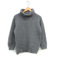 ビームスボーイ BEAMS BOY オフタートル ニット セーター ウール リブ ゆったり ワイド 長袖 グレー /NT10