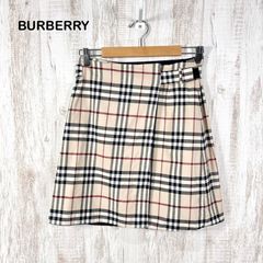 BURBERRY ラップスカート ノバチェック ベージュ プリーツ バーバリー