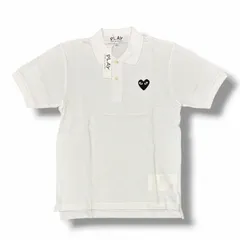 参考上代13310円 未使用 PLAY COMME des GARCONS HEART PATCH POLO SHIRT ハートワッペンポロシャツ 半袖ポロシャツ プレイコムデギャルソン AX-T066-051 XS （9593M）のサムネイル