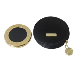 BVLGARI ブルガリ コンパクトミラー ノベルティ ゴールド×ブラック ケース 直径5.5cm NT Bランクのサムネイル
