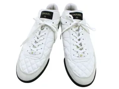 CHANEL シャネル 靴 ローカットスニーカー くつ L G40180 スニーカー レザー ホワイト メンズ【中古】のサムネイル