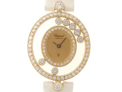 Chopard ショパール ハッピーダイヤモンド オーバル G4292 腕時計 K18イエローゴールド/本革 5Pダイヤモンドゴールド文字盤 クオーツ レディース【中古】472のサムネイル