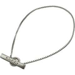 グッチ GUCCIネックレス ラリエット ラリアットロゴプレートK18YG