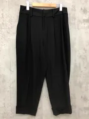 StyleNote スタイルノート 裾折り返し センタープレス タック パンツ 黒 ■■ レディース