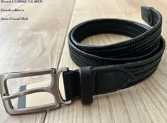 新品 COMME CA MEN コムサメン 日本製 メッシュベルト 05ブラック Fサイズ 65YO06 定価16,500円のサムネイル
