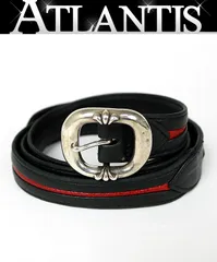 CHROME HEARTS 銀座店 クロムハーツ SALE ガンスリンガー ベルト レザー メンズ シルバー SV925 size:L 黒 101861 CHROME HEARTS 銀座店 クロムハーツ SALE ガンスリンガー ベルト