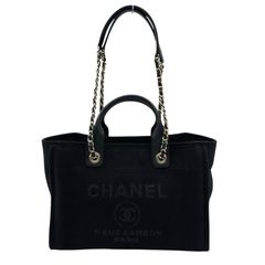 CHANEL ドーヴィル トートバッグ ハンドバッグ ネイビー 定価75万程 