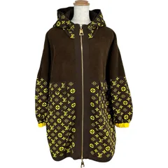 ルイ・ヴィトン LOUIS VUITTON モノグラム総柄ニットジップアップパーカー FJKC14 ブラウン ウール レディース パーカーのサムネイル