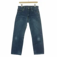 フォーティーファイブアールピーエム  45R 45rpm デニムパンツ ジーンズ ジップフライ ロゴパッチ W32 青 ブルー /BBのサムネイル