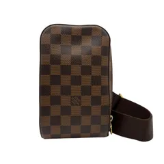 ルイ・ヴィトン LOUIS VUITTON ジェロニモス ブラウン ダミエ/レザー メンズ ボディバッグのサムネイル