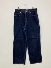 UNIQLO JEANS ユニクロジーンズ デニムパンツ 26 ネイビー フルレングス 無地 スタンダード ストレート レギュラー リジッド・ワンウォッシュ レディース