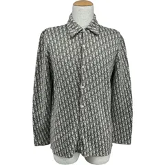 クリスチャン・ディオール Christian Dior オブリーク総柄ニットシャツ 023M550AT099 ベージュ コットン メンズ 半袖シャツのサムネイル