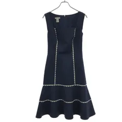 Oscar de la Renta オスカー デ ラ レンタ ノースリーブドレスワンピース P17N6058 ネイビー 2のサムネイル