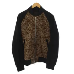 イサムカタヤマバックラッシュ ISAMU KATAYAMA BACKLASH 23SS KILLERS PIG SUEDE LEOPARD BLOUSON スエードレオパードブルゾン ジャケット 2 黒 ベージュ 2041-01 /KHのサムネイル