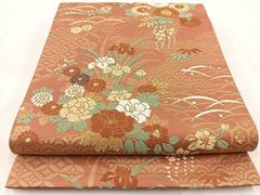 V3458 ○高級 正絹 唐織 六通 袋帯 - メルカリ