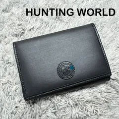 HUNTING WORLD ハンティングワールド 名刺入れ カードケース レザー ブラックのサムネイル