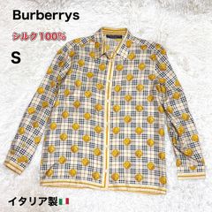 90's BURBERRY スカーフ柄 ポリ シャツ 長袖 - メルカリ