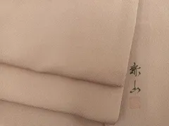 平和屋着物■上質な色無地　作家物　ワンポイント　草花文　宍色　正絹　逸品　BAAX5187mzのサムネイル