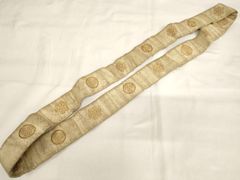 平和屋着物○男性 色紋付 檜垣地紋 灰黄緑色 正絹 逸品 未使用