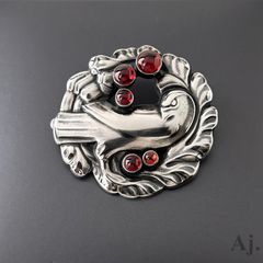 ジョージジェンセン ブローチ 318 鹿とリス AG925 ヴィンテージ Georg