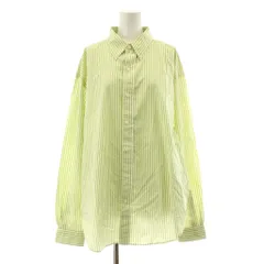 シンゾーン Shinzone 23SS DADDY SHIRTS ダディシャツ ボタンダウンシャツ 長袖 オーバーサイズ ストライプ柄 RS 黄緑 白 ホワイト 23SMSBL05 /KUのサムネイル