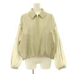 アルアバイル allureville 25SS オーガンジーステンカラーブルゾン ジップアップ 薄手 2 ライトベージュ /DO ■OSのサムネイル