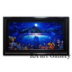 クリスチャン　ラッセン　スターリーアイズL 直筆彩色あり　直筆サイン　イルカ　海 クリスチャン ラッセン スターリーアイズL 直筆彩色あり 直筆サイン