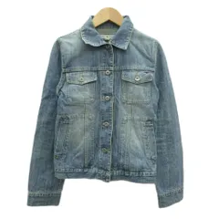 トミーヒルフィガー TOMMY HILFIGER デニムジャケット Gジャン ジージャン ミドル丈 0 小さいサイズ 水色 ライトブルー /SM19 ■GY61のサムネイル