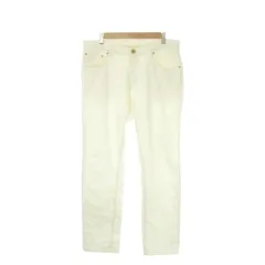 コムサメン COMME CA MEN TROUSERS MODEL パンツ L 白 ホワイト 無地 フルレングス /AO7 ■GY58のサムネイル