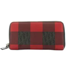 ディオールオム Dior HOMME 長財布 ラウンドファスナー 小銭入れ 赤 レッド 黒 ブラック /AN29 ■GY18 ■OHのサムネイル