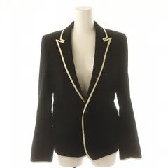 サンローラン パリ SAINT LAURENT PARIS パイピング ジャケット テーラード シングル F34 黒 ブラック オフホワイト 358415 /DF ■OS ■SHのサムネイル