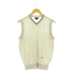 バーバリーゴルフ BURBERRY GOLF ゴルフウェア ニットベスト プルオーバー Vネック ウール ロゴ 2 グレー /BB ■ECE003のサムネイル