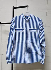 BALMAIN バルマン ストライプ シャツ ブルー 白のサムネイル