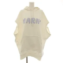 マルニ MARNI プルオーバーパーカー ノースリーブ フード ロゴプリント 40 白 ホワイト FLJE0154P3 /YTのサムネイル