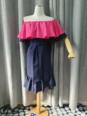 オフショルダー ウエスト紐 ONE PIECEのサムネイル